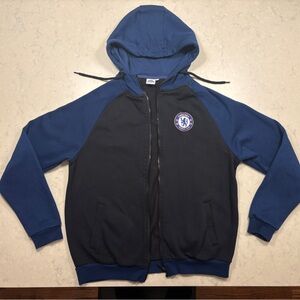 Chelsea FC Blue and Black Hoodie